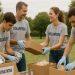 Community volunteers working together on a local outreach project